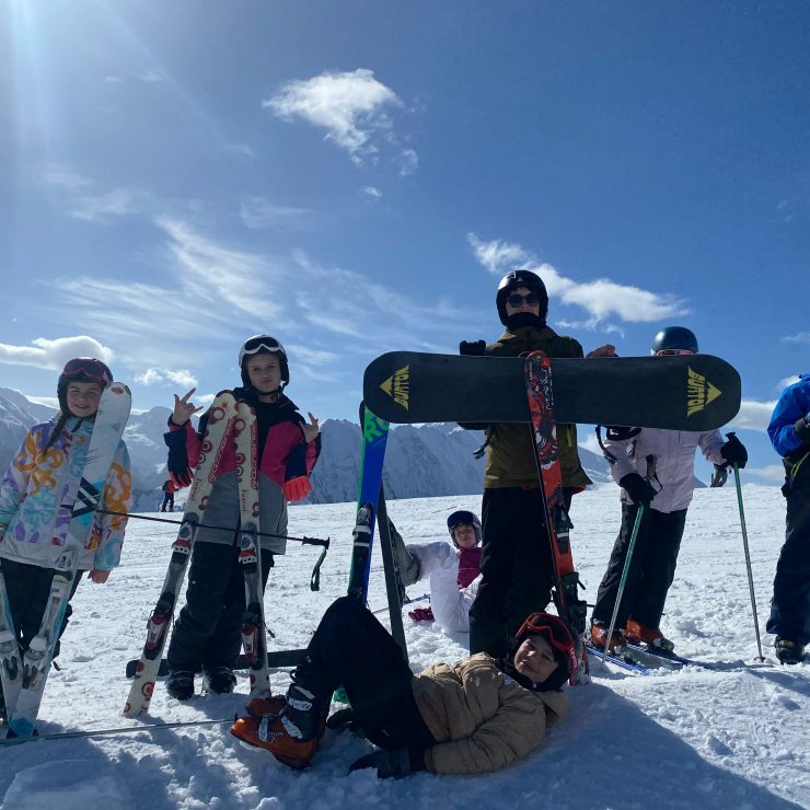 Glisse en pied de piste à Saint-Lary Pla d’Adet